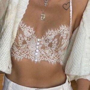 For love and lemons faye lace longline top